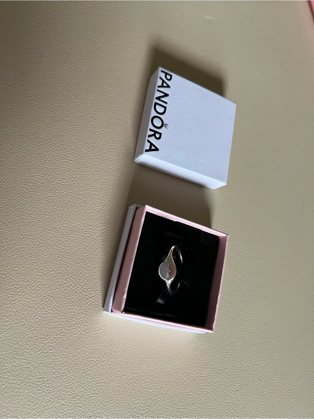 Pandora J Initial Sterling Silver Ring - Never Worn